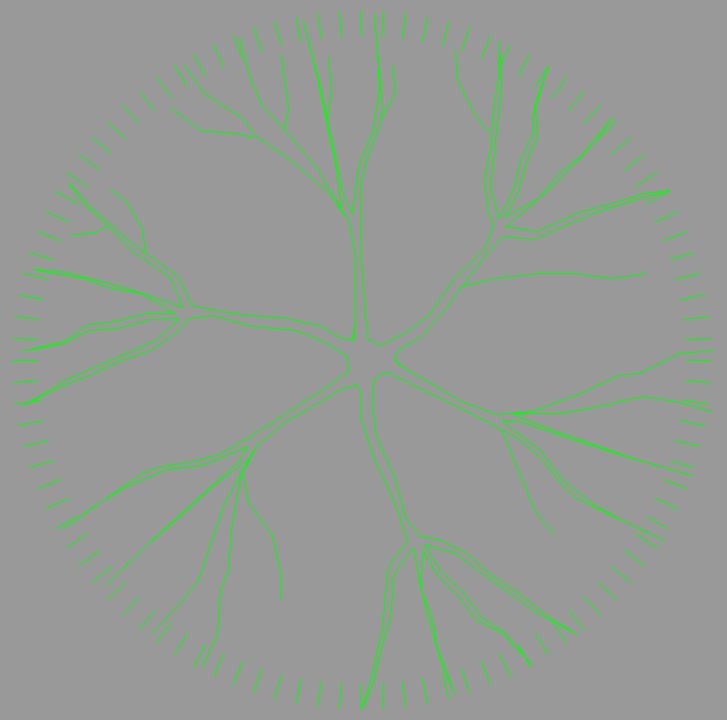 Bloque Autocad Vista de Árbol Color 28 en Planta